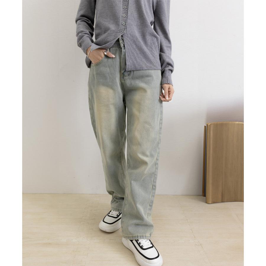 ハイウエスト デニムパンツ レディース