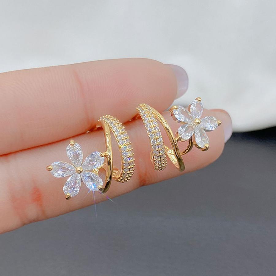 ピアス 花モチーフ レディース きらきら