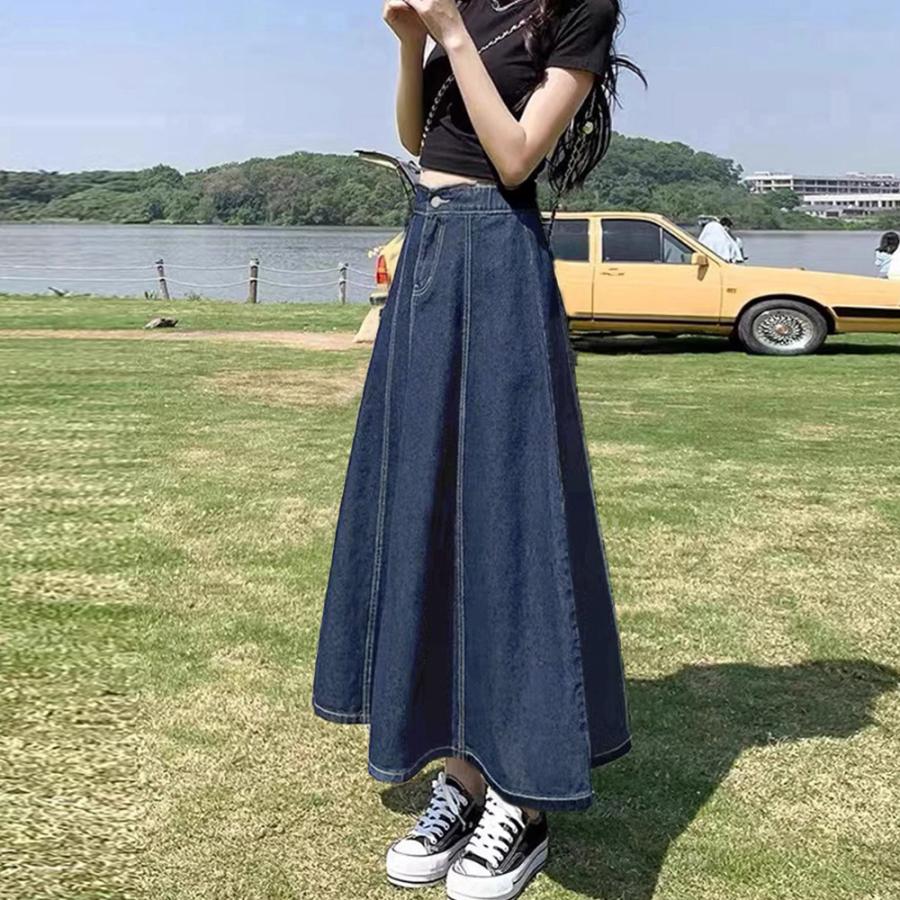 デニムスカート ロングスカート Aライン