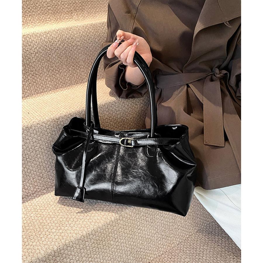 オイルワックス風合皮トートバッグ肩掛け鞄