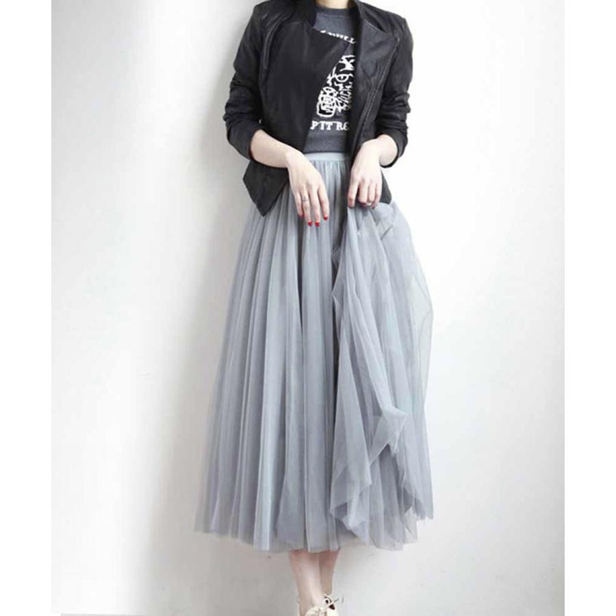 チュールスカート ロング