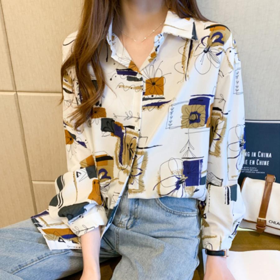 とろみ ブラウスシャツ ゆったり 長袖